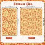 Vintage Floral Paper Napkins, 80PCS Vintage Floral Guest Paper Napkins Disposable, Orange Retro Plants Wildflower Lunch Dinner Hand Napkin for Wedding, Theme Party, Birthday, 4.5x8 Inch