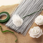 Juvale 18 Gauge Wire Stems - White, 300-Pack, 16 in - Pre-Cut Floral & Craft Wire for Bendable Stem Shaping
