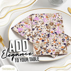 Trendables Floral Napkins for decoupage 100 Pcs 3 Ply floral paper napkins decorative Guest Towels Disposable Bathroom, Flower Design For Tea Party Decorations, Dinners & Weddings