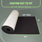 XCEL Foam Roll with Self Adhesive – Black, 60" x 8" x 1/4" (2 Pack) Closed Cell Foam Rubber Water Resistant Padding – Home, Marine, Garage, Auto Insulation & Cosplay Black, 60" x 8" x 1/4" (2 Pack)