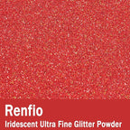 Renfio Iridescent Ultra Fine Glitter Powder Resin Supplies Glitters 1.94 Oz (55g) PET Flake Crafts Sequins 1/128" 0.008" 0.2mm Epoxy Chips Flakes for Tumblers Slime Painting - Magic Red