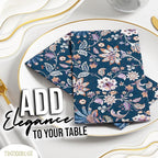 Trendables Floral Napkins for decoupage 200 Pcs 3 Ply floral paper napkins decorative Guest Towels Disposable Bathroom, Flower Design For Tea Party Decorations, Dinners & Weddings