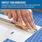 U.S. Art Supply 18" x 24" Self-Healing Cutting Mat 5-Ply - Double-Sided Pink/Blue Craft Mat, Non-Slip Cutting Mats for Crafts, Sewing, Quilting, Scrapbooking