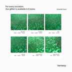 Hemway Polyurethane & Epoxy Resin Glitter 100g / 3.5oz Metallic Crystal Flake Additive for Flooring Jewelry Tumblers Glass Pigment - Chunky (1/40" 0.025" 0.6mm) - Emerald Green