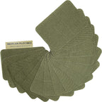 12PCS Fabric Iron on Patches Inside & Outside Strong Glue 100% Cotton Repair Patch for Clothes Pants Mending and Decorating, Army Green