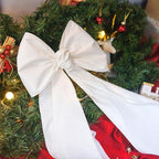 CT CRAFT LLC Glitter Wired Ribbon 6" x 10 Yards White for Christmas Home Decor Bow Gift Wrapping DIY Crafts Wreath