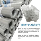 Sculpting Wire Mesh 15.7 Inch by 16.4 Foot Roll，Aluminum Wire Mesh for Arts and Craft for Sculpting Clay, DIY Projects, Model Train Scenery, Dioramas, Jewelry, Masks, Home Decor Art