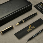BEILUNER Luxury Rollerball Pen,24K Gold Trim,Noble and Elegant Designs,Schneider Ink Refill, Best Roller Ball Pen Gift Set for Men & Women, Professional, Executive Office, Nice Pens