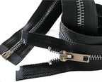Leekayer 2PCS #5 27 Inch Zipper Black Nickel Teeth Zipper Black Metal Zipper Open End Zipper for Repair Coat Jacket