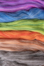 Multi Colored Natural Wool roving, 1 lb. Best Wool for Needle Felting, Wet Felting, handcrafts and Spinning. (Ocean Blue, 1lb)