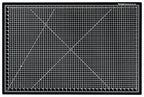 Dahle Vantage 10673 Premium Self-Healing Cutting Mat, 24"x36", 1/2" Grid, 5 Layers for Max Healing, Perfect for Crafts & Sewing, Black