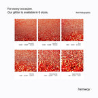 Hemway Polyurethane & Epoxy Resin Glitter 100g / 3.5oz Metallic Crystal Flake Additive for Flooring Jewelry Tumblers Glass Pigment - Extra Chunky (1/24" 0.040" 1mm) - Red Holographic