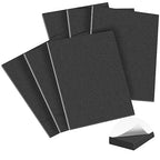 MYFAMIREA 6 PCS Adhesive Foam Padding Sheets Closed Cell Self Adhesive Sticky Foam Pads, 1/8" Thick 12'' x 8'' Neoprene Rubber Sheets Non-Slip Insulation Pads Vibration for Furniture Crafts Cars,Black
