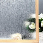 VELIMAX Rain Glass Window Film Privacy Static Window Clings Decorative Glass Sticker for Home Office Removable UV Protection Heat Control 29.5 x 118 inches