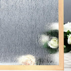 VELIMAX Rain Glass Window Film Privacy Static Window Clings Decorative Glass Sticker for Home Office Removable UV Protection Heat Control 17.7 x 78.7 inches