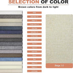 Coarse Linen Repair Patches, Self-Adhesive Linen Fabric Patches, 12X40 inch Extra Size, Multi Color, Can be Used for Linen Sofa Repair and Linen Clothes Repair(12" x 40",Beige 1.0)