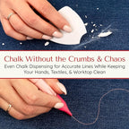 Fabric Markers for Sewing – Ergonomic Tailors Chalk Pen with Improved Dosing Wheel for Sharp Lines - Washable Sewing Chalk Marking Pens that are Compatible with Most Fabrics - Pink 1 Pack