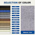 KING MOUNTAIN Linen Repair Patches, Self-Adhesive Linen Fabric Patches, 4 X 63 inch Extra Size, Multi Color, Can be Used for Linen Sofa Repair and Linen Clothes Repair (Light Grey)