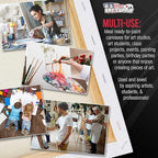 U.S. Art Supply 5-Pack Bulk Stretched Canvas for Painting 4 x 4 inch, Gallery Depth 1-1/2" Profile - 12oz Acrylic Gesso Triple Primed, Professional Artist Quality, 100% Cotton - Oil, Pouring Paint