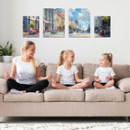 4 Packs Blank Canvases for Painting with 8x10in,11x14in(2 of Each), Stretched Canvases for Acrylics, Oils & Other Painting Media, 100% Cotton, 5/8 Inch Profile of Super Value Canvas Pack