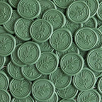 PONATIA Olive Green Wax Seal Stickers - 50 Pcs Self- Adhesive Wedding Envelopes Seal Stickers, Perfect for Invitation, Christmas Cards, Gift Wrapping, Party Menu Décor