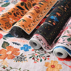 Rugcomf Door Mat Indoor Entrance 2x3 Rug Machine Washable Boho Floral Small Area Rug Non-Slip Low Pile Throw Rugs for Entryway, Kitchen, Front Door Indoor Entrance, Entry, Kids Room (Black)