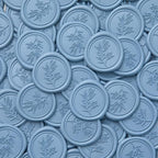 PONATIA Dusty Blue Wax Seal Stickers - 50 Pcs Self- Adhesive Wedding Invitation Seal Stickers, Perfect for Invitation Cards, Envelopes Christmas Cards, Gift Wrapping, Party Menu Decor