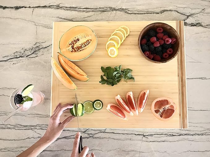 Pureboo Premium Bamboo Pull-out Cutting Board - 8 Different Sizes to Fit Most Standard Slots 17.75"W x 22"D x 3/4"H