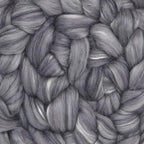 Merino Silk Luxe Tonal Designer Blend. Superfine Merino, Mulberry Silk, Tussah Silk. Top Roving for Spinning or Felting. Stardust 4oz