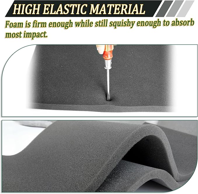 8 Pcs Polyethylene Foam Pads for Packing Foam Sheets 2 Size Cuttable High Density Cushioning Inserts Protective Foam for Packing Cases and Crafts- 12" X 12" X (0.4" and 1")