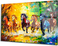 SpiritualHands Horse Glass Wall Art Oil Painting for Living Room, Tempered Glass Modern Prints Decor, Large Vivid Color Panel for Bedroom, Kitchen, or Office