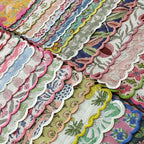 Ridhi Mix Random Hand Block Print Napkins 9" x 9" Set of 6 Reusable Cotton Dinner Napkins for Weddings, Parties & Everyday Dining, Thanksgiving, Christmas, Fall