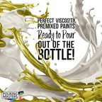 Pouring Masters Lemon Zest Metallic Pearl Ready to Pour Acrylic Pouring Paint - Premium 32-Ounce Pre-Mixed Fluid Acrylic Paint - Fluid Art Supplies for Canvas, Wood, Paper, Tile & Rocks
