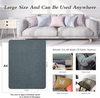 KING MOUNTAIN Coarse Linen Repair Patches, Self-Adhesive Linen Fabric Patches, 8X11 inch 2 PCS, Multi Color, Can be Used for Linen Sofa Repair and Linen Clothes Repair(8" x 11"-2PCS,Blue Dark Grey)