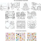 Fashion Angels Capybara & Co. Collage Activity Set, Includes 8 Sticker Sheets, 10 Sticker-by-Number Posters & 15 Drawing Pages, for Ages 6+