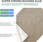 Azobur Coarse Linen Repair Patches, 6 Piece Self-Adhesive Linen Fabric Patches, Multi Color, Can be Used for Linen Sofa Repair and Linen Clothes Repair, Quick Fix Sofa.(Khaki)