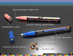 28 Southwestern Colors Acrylic Paint Pens Studio Color Series Markers Set 0.7mm Extra Fine Tip, Rock Painting, Glass, Mugs, Wood, Metal, Canvas, DIY, Detailing. Non Toxic, Waterbased, Quick Drying