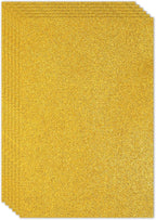 PATIKIL 2mm(1/10") Thick Non Adhesive Glitter Foam Sheet 16x24inch(40x60cm) Gold Tone, EVA Shiny Foam Board for Craft, 6 Pcs