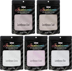 U.S. Art Supply Jewelescent Mica Pearl Pigment Powder Kit, 5 Interference Colors, 3.5 oz (100g) Pouches - Cosmetic Grade, Epoxy Resin Color Pigment, Mica Powder for Resin, Soap, Slime, Candle Dye, Art