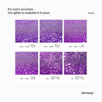 Hemway Polyurethane & Epoxy Resin Glitter 100g / 3.5oz Metallic Crystal Flake Additive for Flooring Jewelry Tumblers Glass Pigment - Fine (1/64" 0.015" 0.4mm) - Purple