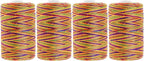 Mandala Crafts 4 Pack of Serger Threads Cones Spools - 40S/2 4000 Yards Polyester Rainbow Threads for Sergers Machine and Overlock Quilting Sewing Machine