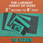 ALVIN GBM Self-Healing Cutting Mat 36 x 72 inch | Double-Sided Green/Black | 5-Layer Gridded Surface for Arts, Crafts and Sewing (actual size 36.61 x 72.83 inches) - Model GBM3672