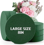 Frienda 6 Pieces Floral Foam Blocks for Artificial Flowers,Thanksgiving Christmas Party Supplies, Dry & Wet Floral Foam Round Kit for Flower Arrangement Wedding Decoration(8 x 1.57 Inch)