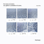 Hemway Polyurethane & Epoxy Resin Glitter 100g / 3.5oz Metallic Crystal Flake Additive for Flooring Jewelry Tumblers Glass Pigment - Chunky (1/40" 0.025" 0.6mm) - Azure Blue
