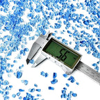 Crushed Glass for Resin Art - 3-6mm Ocean Blue, 1.5lb | Broken Glass Pieces for Crafts, Vase Filler & Fire Pit Media | Decorative Stones