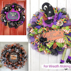 TONIFUL 2 Rolls 10 Inch Purple Decorative Mesh Ribbbon Rolls, Fabric Mesh for Mesh Wreath Supplies, Front Door Wreath Crafts Tree Decor Christmas NewYears Halloween Decoration (10 yds/roll)
