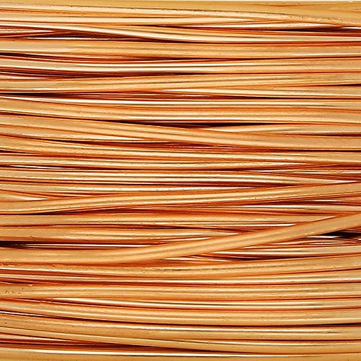 The Beadsmith Wire Elements Craft Wire – Tarnish Resistant, Soft Temper, Round, Bare Copper Color – 0.51mm, 24 Gauge, 20 Yard Spool – Jewelry Making, Wire Wrapping, Floral, & Other DIY Crafts