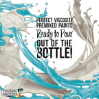 POURING MASTERS Sky Blue Acrylic Ready to Pour Pouring Paint - Premium 32-Ounce Pre-Mixed Water-Based - for Canvas, Wood, Paper, Crafts, Tile, Rocks and More