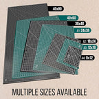 U.S. Art Supply 18" x 24" Self-Healing Cutting Mat 5-Ply - Double-Sided Green/Black Craft Mat, Non-Slip Cutting Mats for Crafts, Sewing, Quilting, Scrapbooking