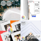 Mat Board Center, Pack of 25, 16x20 for 11x14 White Picture Mat Sets - Acid Free, 4-ply Thickness, Bevel Pre-Cut White Core - Includes Backing Boards and Clear Bags - for Pictures, Photos, Framing